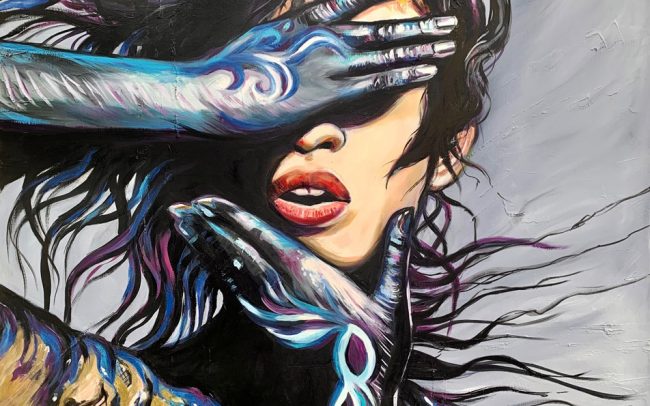 Body painting - Peinture à l’huile - 92x73