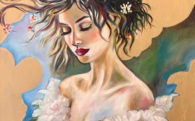 Symphonie florale - Peinture à l’huile - 65 x 54