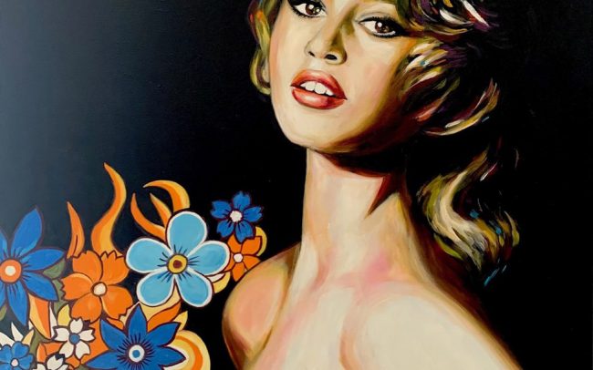Brigitte Bardot - Peinture à l’huile - 100x81