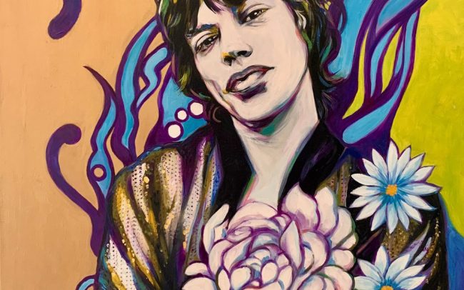 Mick Jagger - Peinture à l’huile - 81x65