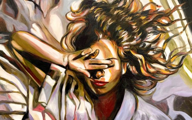 Premier soleil - Peinture à l’huile - 65x54