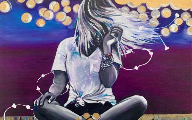 Voyage astral - Peinture à l’huile - 100x81